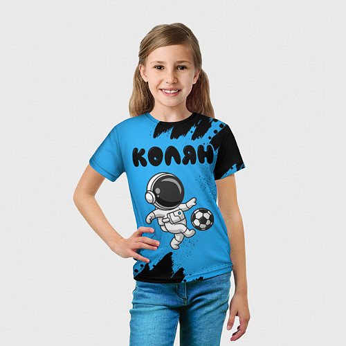 Детская футболка Колян космонавт футболист / 3D-принт – фото 5