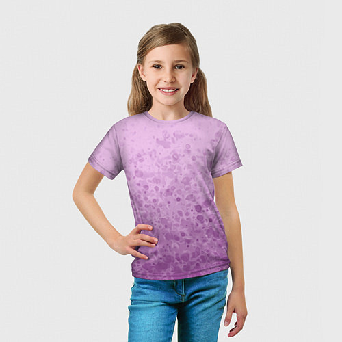 Детская футболка Абстракция светло-сиреневый / 3D-принт – фото 5