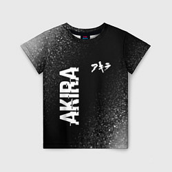 Футболка детская Akira glitch на темном фоне: надпись, символ, цвет: 3D-принт