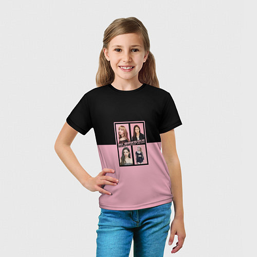 Детская футболка Черно-розовые K-pop группа / 3D-принт – фото 5