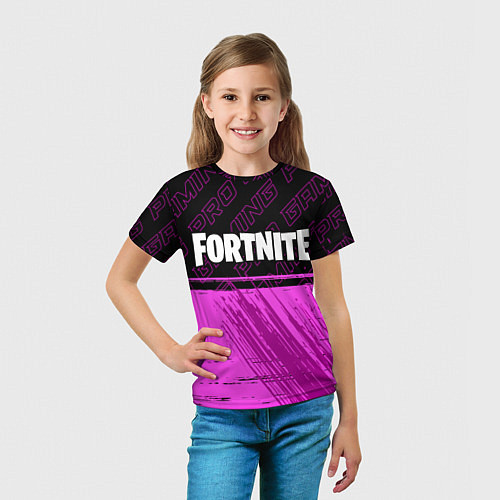 Детская футболка Fortnite pro gaming: символ сверху / 3D-принт – фото 5