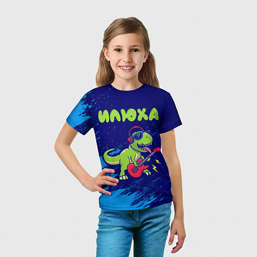 Детская футболка Илюха рокозавр / 3D-принт – фото 5
