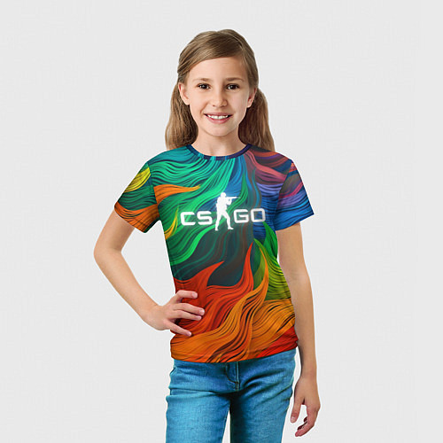 Детская футболка Cs Go Logo Color / 3D-принт – фото 5