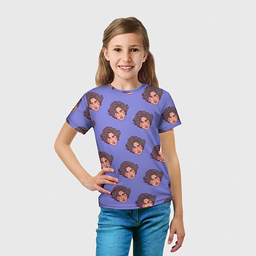 Детская футболка Тимоти Шаламе узор / 3D-принт – фото 5