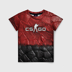 Футболка детская CS GO red black texture, цвет: 3D-принт