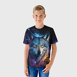 Футболка детская Космический звездный волк, цвет: 3D-принт — фото 2