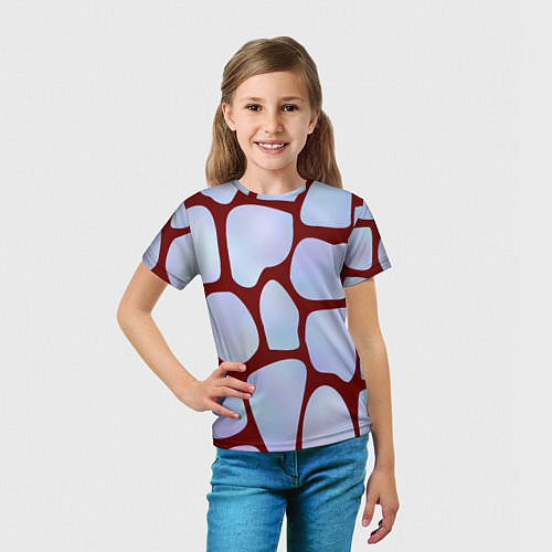 Детская футболка Клеточная ткань / 3D-принт – фото 5