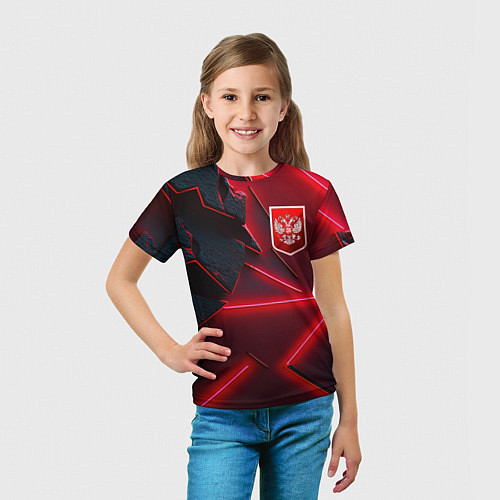 Детская футболка Красный герб РФ / 3D-принт – фото 5