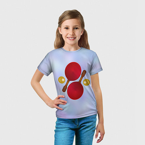 Детская футболка Теннисный дизайн / 3D-принт – фото 5