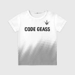 Футболка детская Code Geass glitch на светлом фоне: символ сверху, цвет: 3D-принт