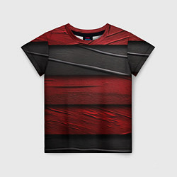 Футболка детская Black red texture, цвет: 3D-принт