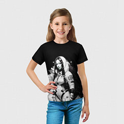 Футболка детская Красивая девчонка - космонавт Nasa, цвет: 3D-принт — фото 2