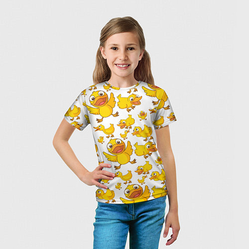 Детская футболка Yellow ducklings / 3D-принт – фото 5