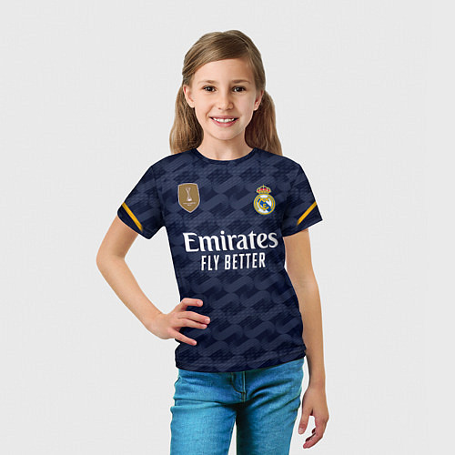Детская футболка Беллингем Реал Мадрид форма 2324 гостевая / 3D-принт – фото 5