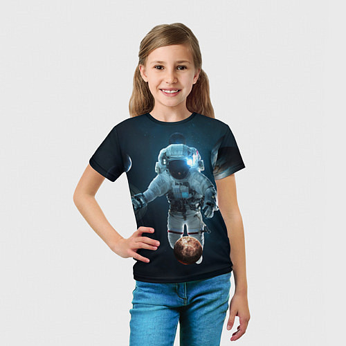 Детская футболка Космонавт планеты / 3D-принт – фото 5