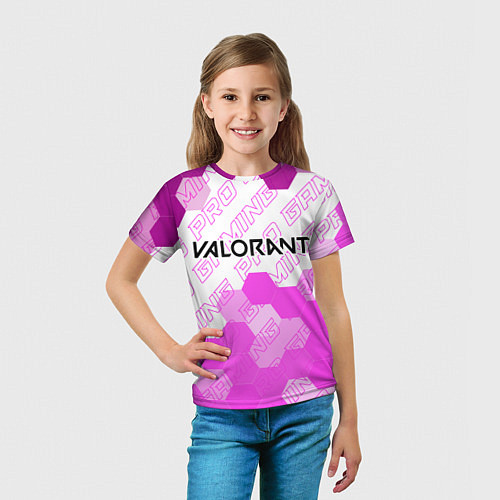 Детская футболка Valorant pro gaming: символ сверху / 3D-принт – фото 5