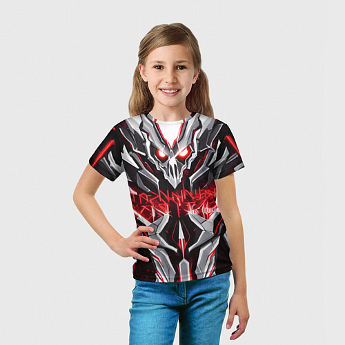 Детская футболка Инопланетный красный скелет / 3D-принт – фото 5