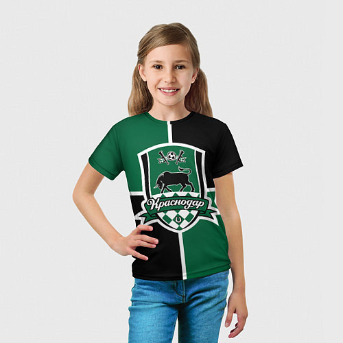 Детская футболка ФК Краснодар - эмблема / 3D-принт – фото 5
