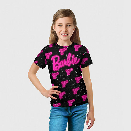 Детская футболка Неоновое оружие и Барби / 3D-принт – фото 5
