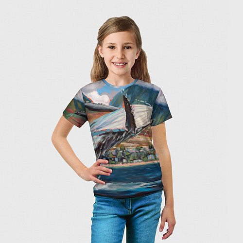 Детская футболка Лахайна - Балет Кита / 3D-принт – фото 5