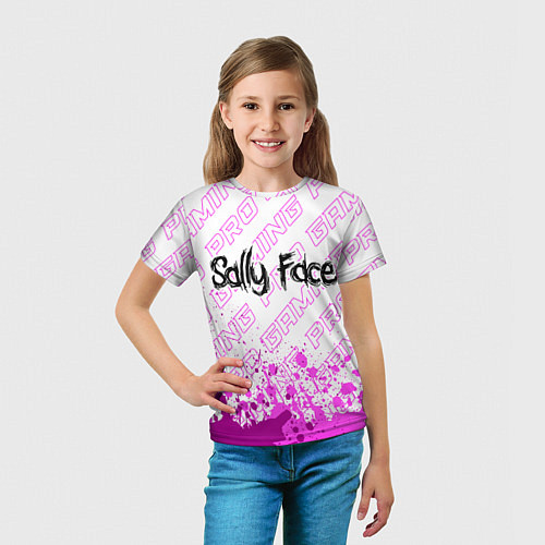 Детская футболка Sally Face pro gaming: символ сверху / 3D-принт – фото 5