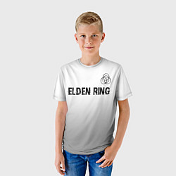Футболка детская Elden Ring glitch на светлом фоне: символ сверху, цвет: 3D-принт — фото 2