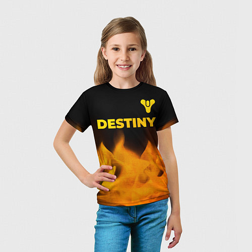 Детская футболка Destiny - gold gradient: символ сверху / 3D-принт – фото 5