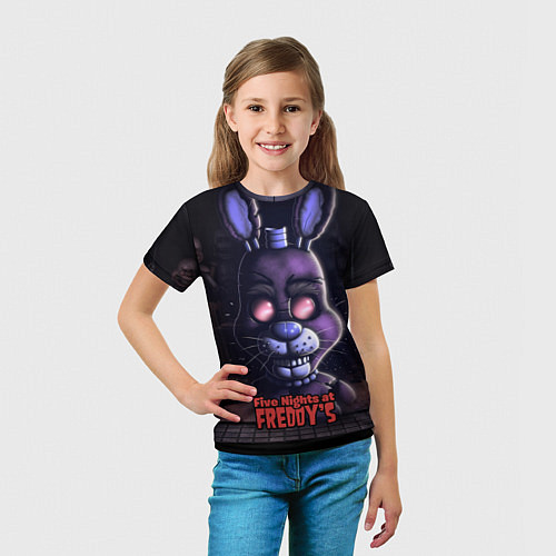 Детская футболка Five Nights at Freddys Bonnie / 3D-принт – фото 5