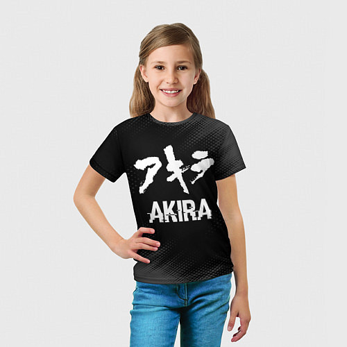 Детская футболка Akira glitch на темном фоне / 3D-принт – фото 5