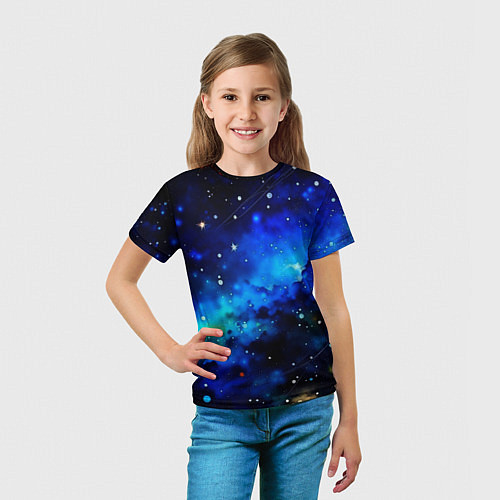 Детская футболка Живописный космос / 3D-принт – фото 5