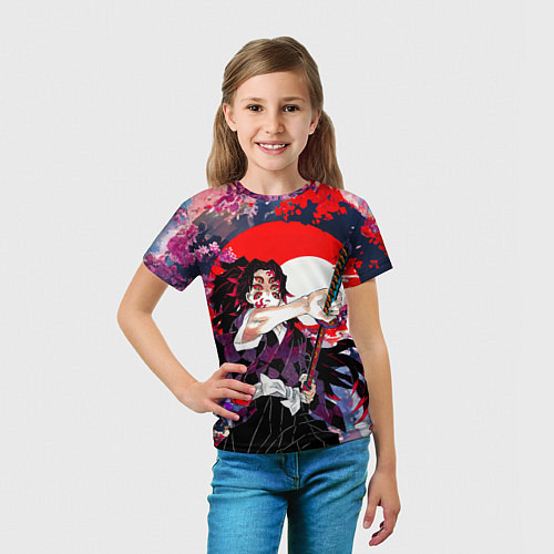 Детская футболка Кокушибо первая луна - Клинок рассекающий демонов / 3D-принт – фото 5