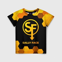 Футболка детская Sally Face - gold gradient, цвет: 3D-принт