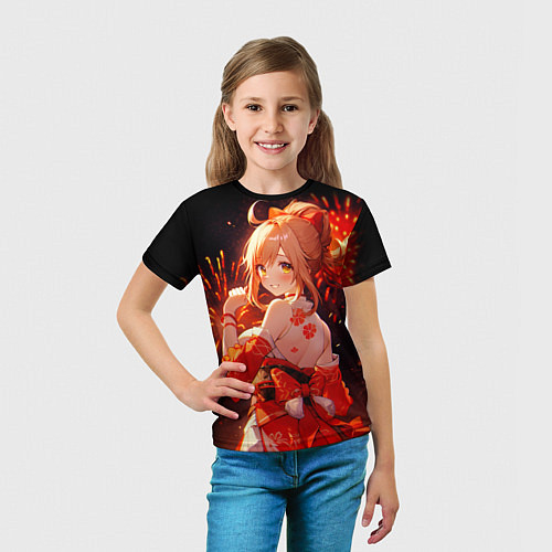Детская футболка Ёимия - фейервеки / 3D-принт – фото 5
