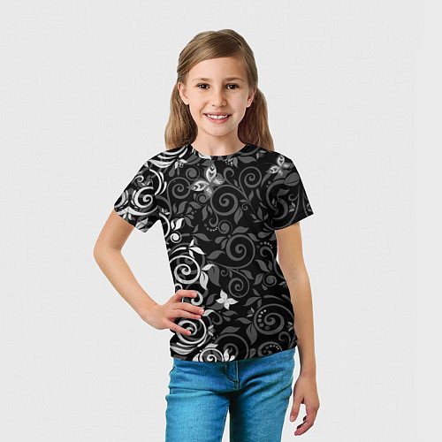 Детская футболка Орнамент с бабочками / 3D-принт – фото 5
