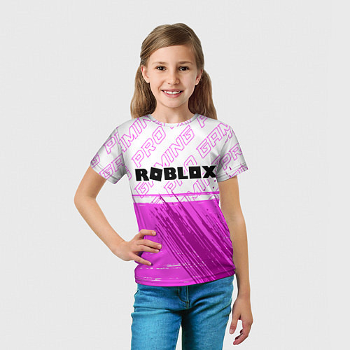 Детская футболка Roblox pro gaming: символ сверху / 3D-принт – фото 5