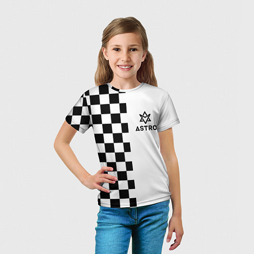 Детская футболка Астро шахматка / 3D-принт – фото 5