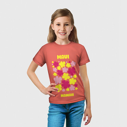 Детская футболка Мауи - Гавайи / 3D-принт – фото 5