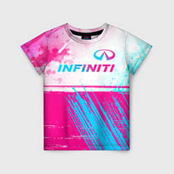 Детская футболка Infiniti neon gradient style: символ сверху