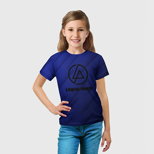 Детская футболка Linkin park лого градиент / 3D-принт – фото 5