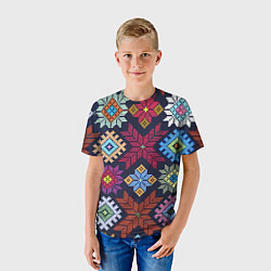 Футболка детская Орнамент удмуртский, цвет: 3D-принт — фото 2