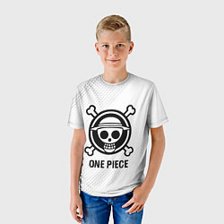 Футболка детская One Piece glitch на светлом фоне, цвет: 3D-принт — фото 2