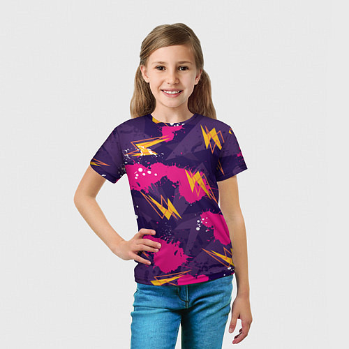 Детская футболка Абстрактные узоры паттерн / 3D-принт – фото 5