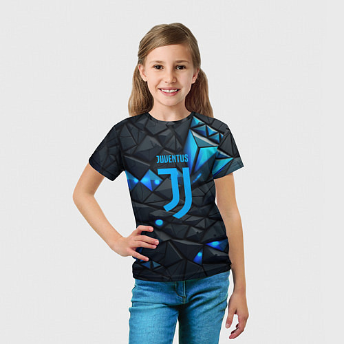 Детская футболка Blue logo Juventus / 3D-принт – фото 5