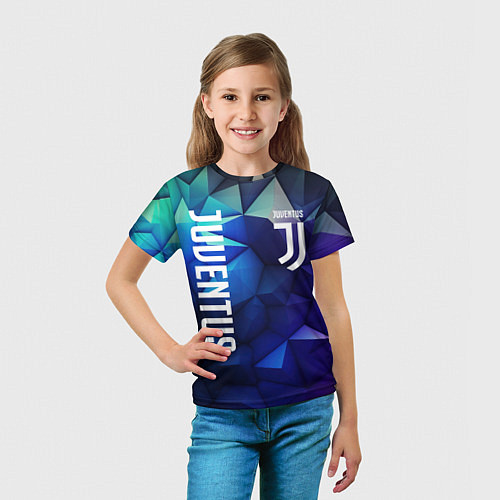 Детская футболка Juventus logo blue / 3D-принт – фото 5