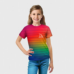 Футболка детская Midjourney Лого с фоном, цвет: 3D-принт — фото 2