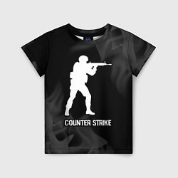 Футболка детская Counter Strike glitch на темном фоне, цвет: 3D-принт