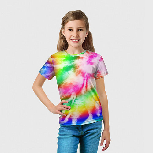 Детская футболка Красивый тай дай / 3D-принт – фото 5
