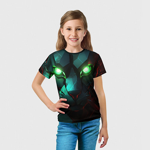 Детская футболка Cat cyberpunk / 3D-принт – фото 5