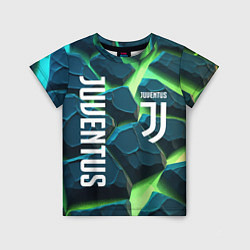 Детская футболка Juventus green neon