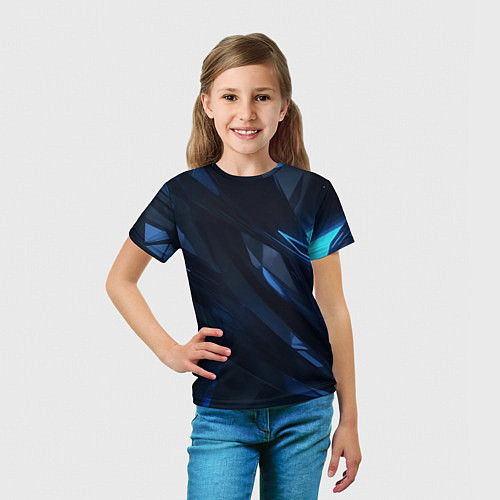Детская футболка Синяя безгранность / 3D-принт – фото 5